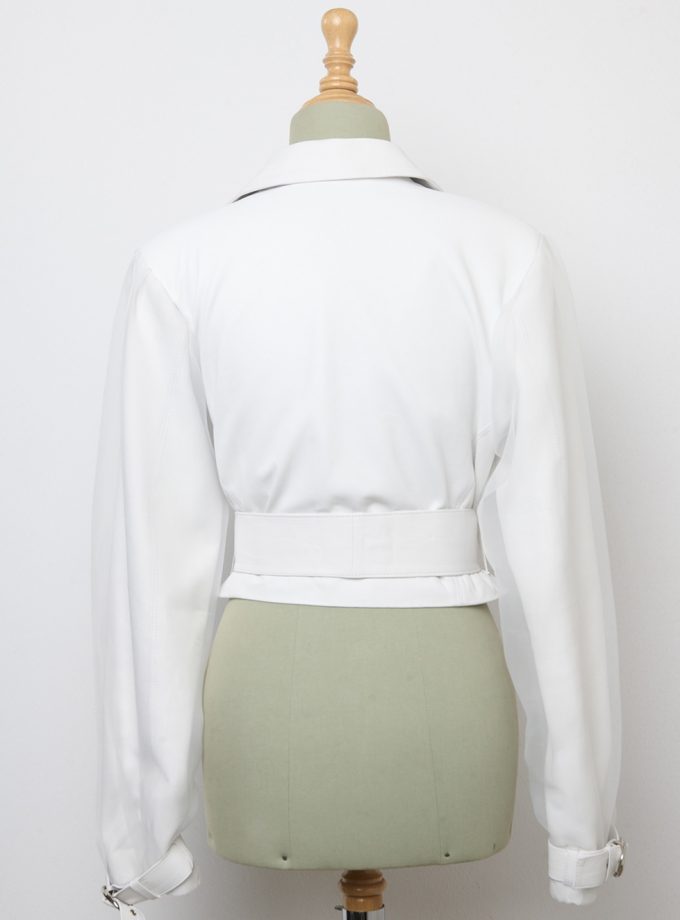 Leather Biker with organza