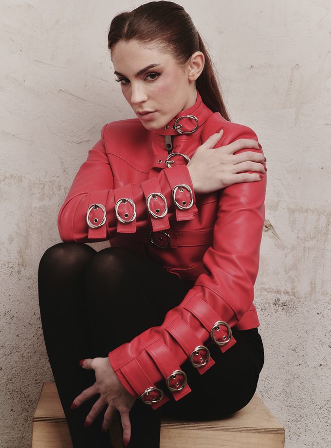 Belts leather jacket